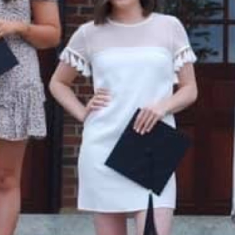 Lulu’s white tassel dress